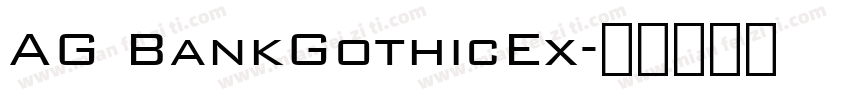 AG BankGothicEx字体转换